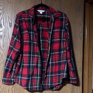 Old Navy Red and Black Plaid Shirt